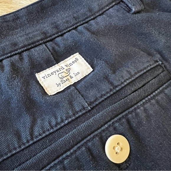 VINYARD VINES Navy Blue Club Pant Slacks 34 x 32 Flat Front 100% Cotton Twill - Picture 5 of 9